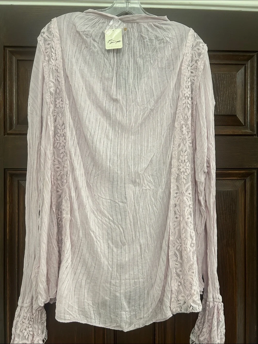 NWT Free People Forevermore Lace Top Size Large Lavender Z29